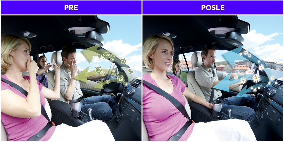 Neprijatni mirisi pri radu klime pre i posle tretmana sredstvom Wynns Airco-Clean Ultrasonic for Cars